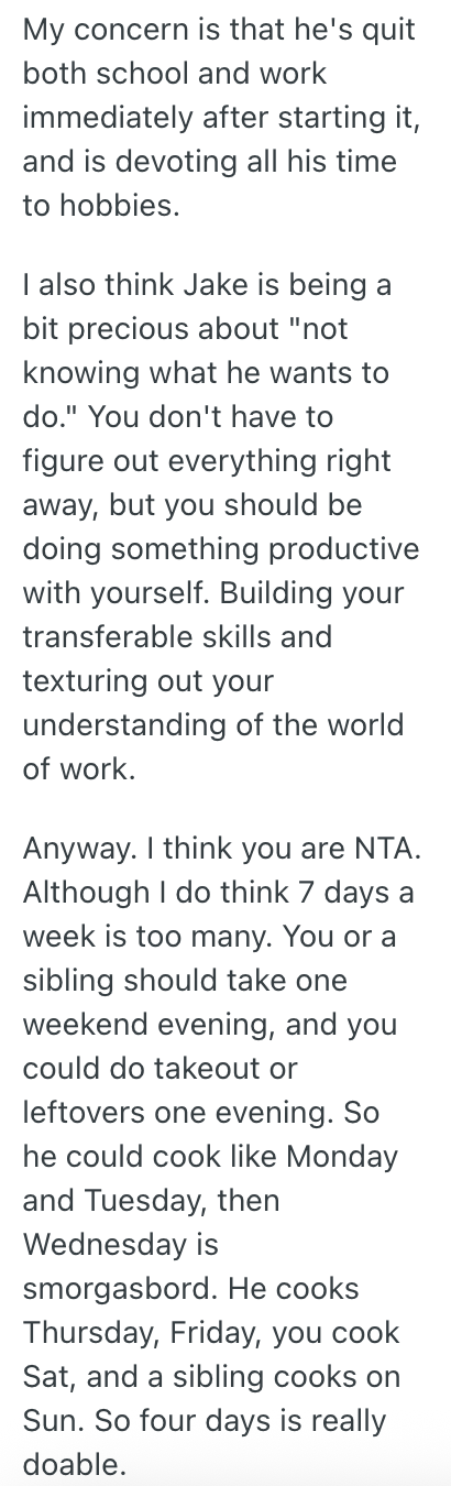 Screenshot 2025 07 15 at 8.53.43 AM Her Son Isnt Working Or Going To School, So She Told Him He Has To Cook Dinner Every Night